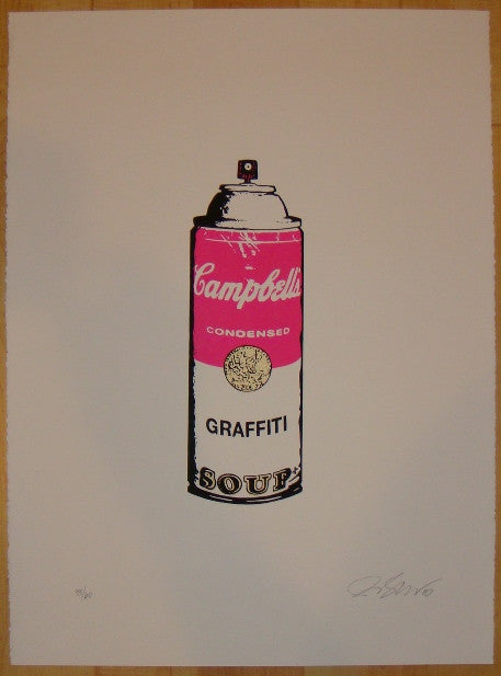 2010 Graffiti Soup Pink - Silkscreen Art Print by Rene Gagnon