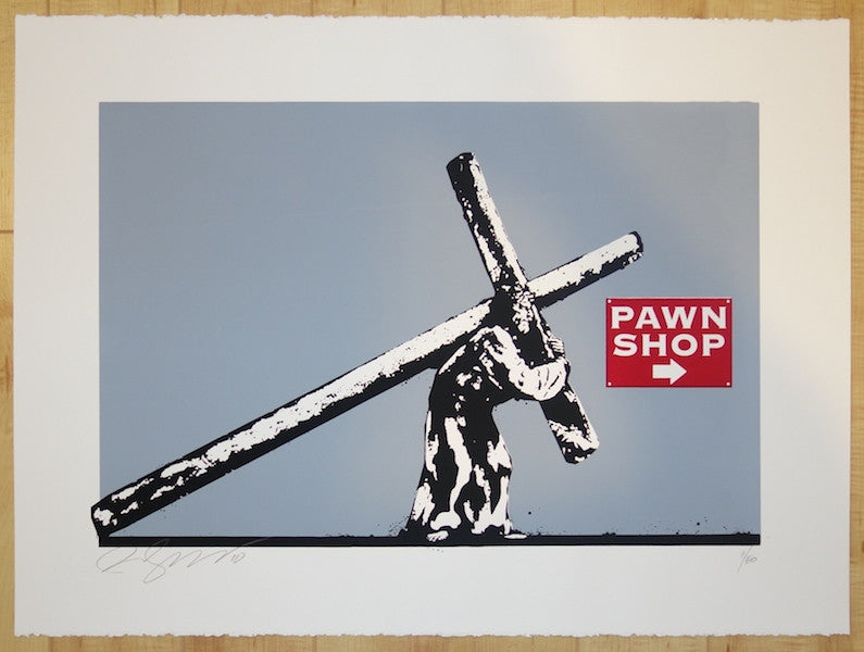 2010 Pawn Shop Jesus - Silkscreen Art Print by Rene Gagnon