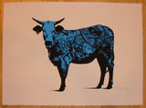 2011 Tagged - Blue Silkscreen Art Print by Rene Gagnon