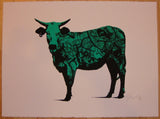 2011 Tagged - Green Silkscreen Art Print by Rene Gagnon