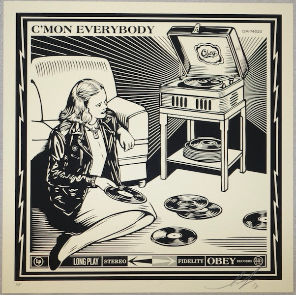 2014 C'mon Everybody - Silkscreen Art Print by Shepard Fairey