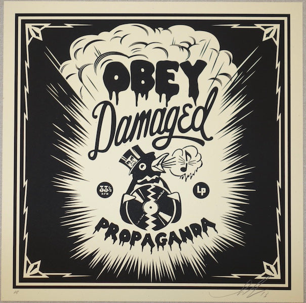 2014 Damaged - Silkscreen Art Print by Shepard Fairey