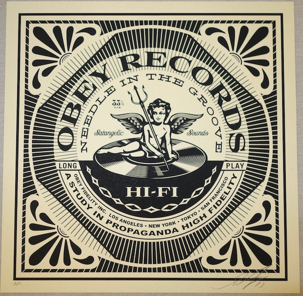 2014 Satangelic Sounds - Silkscreen Art Print by Shepard Fairey