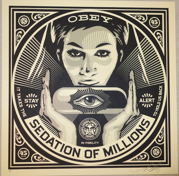2014 Sedation of Millions - Silkscreen Art Print by Shepard Fairey