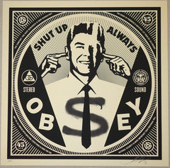 2014 Shut Up Always - Silkscreen Art Print by Shepard Fairey