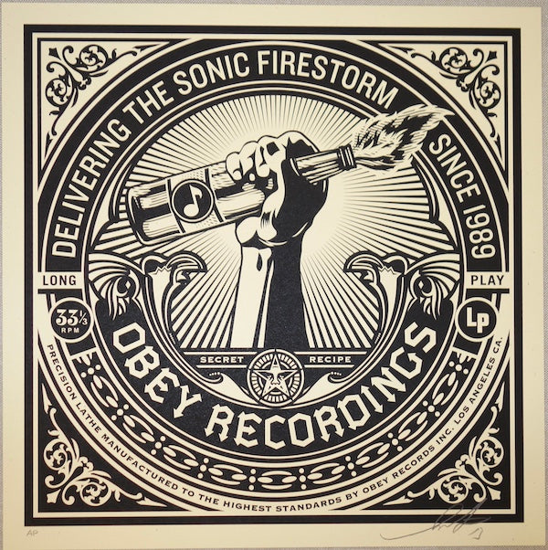 2014 Sonic Firestorm - Silkscreen Art Print by Shepard Fairey