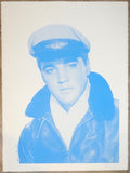 2016 Crazy About Elvis - Blue Silkscreen Art Print by Tim Oliveira