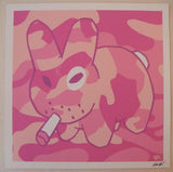 2005 Labbit "Pink" - Silkscreen Art Print by Frank Kozik