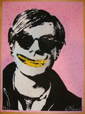 2012 Andy Warhol w/ Banana Smile - Pink Art Print by Rene Gagnon