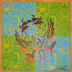 2009 CCMASK - Stencil Artwork on Canvas by Ian Millard