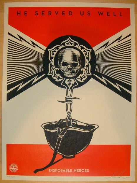 2012 Disposable Heroes - Obey Silkscreen Art Print by Shepard Fairey