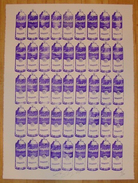 2009 Graffiti Soup - Purple Ink Stamp Art Print by Rene Gagnon