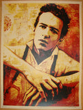 2010 Strummer Canvas - Silkscreen Art Print by Shepard Fairey