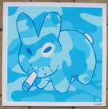 2005 Labbit "Blue" - Silkscreen Art Print by Frank Kozik