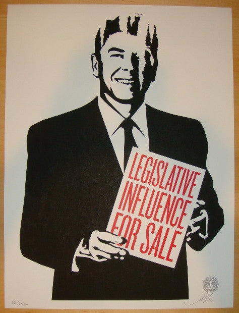 2011 Legislative Influence For Sale - Art Print by Fairey