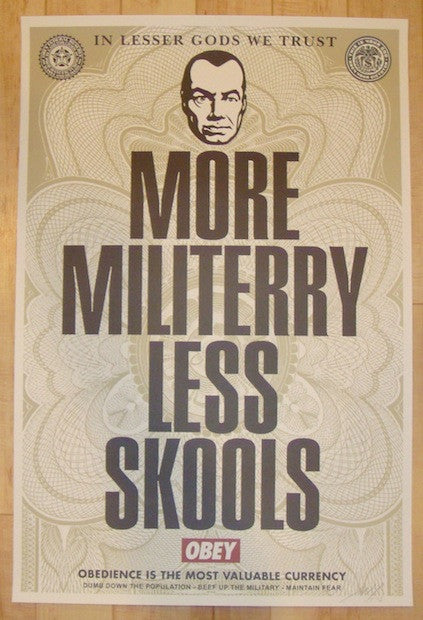 2003 More Militerry - Lithograph Art Print by Shepard Fairey