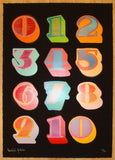 2010 Shutterfont Numbers - Silkscreen Art Print by Ben Eine