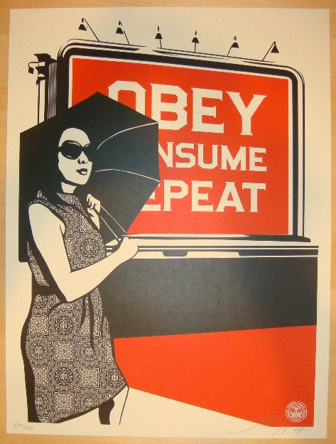 2008 Obey Billboard - Consume Art Print by Shepard Fairey