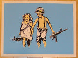 2013 Play Date - Light Blue Silkscreen Art Print by Rene Gagnon