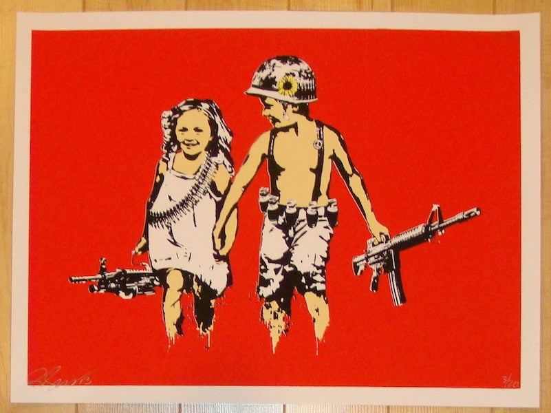 2013 Play Date - Red/Orange Silkscreen Art Print by Rene Gagnon
