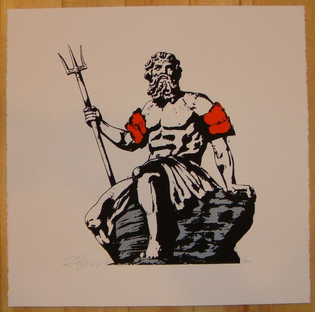 2010 Pusseidon - Silkscreen Art Print by Rene Gagnon