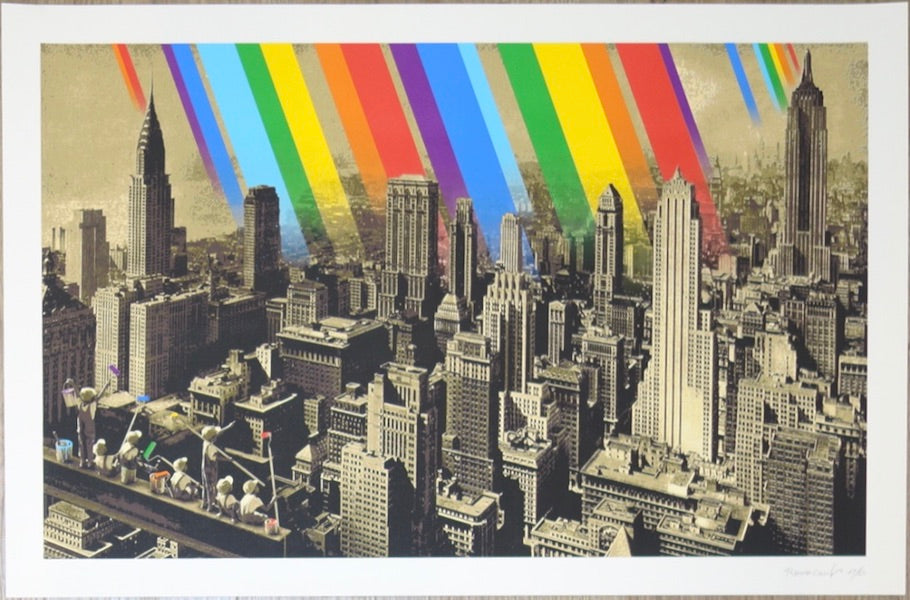 2012 Rainbow Inc. - Sepia Silkscreen Art Print by Roamcouch