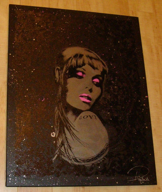 2008 Skin Girl - Original Artwork on Canvas by Prefab
