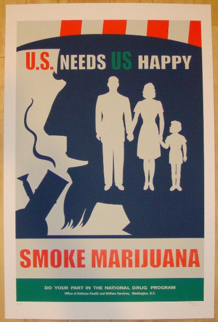2012 Smoke Marijuana - Silkscreen Art Print by Frank Kozik