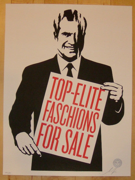 2011 Top Elite Faschions - Silkscreen Print by Shepard Fairey