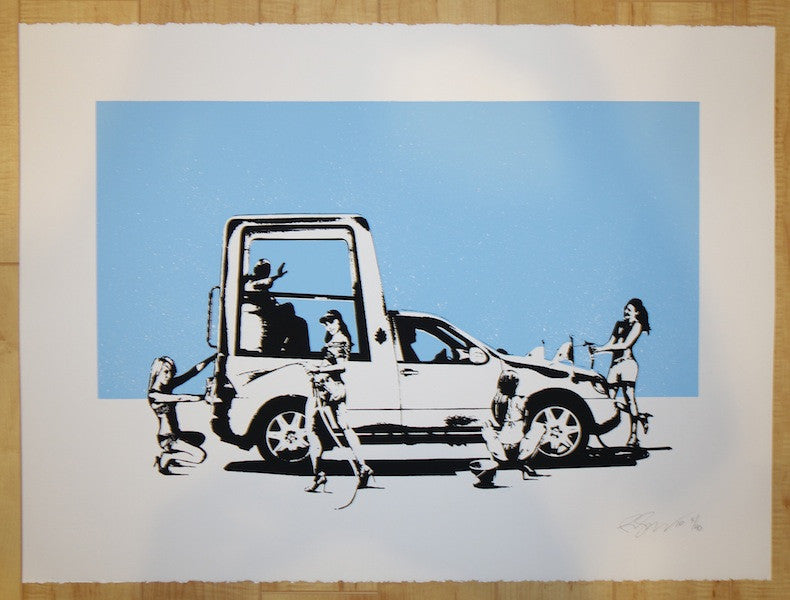 2010 Wash It Away - Silkscreen Art Print by Rene Gagnon