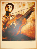 2010 Woody Gutherie - Silkscreen Art Print by Shepard Fairey